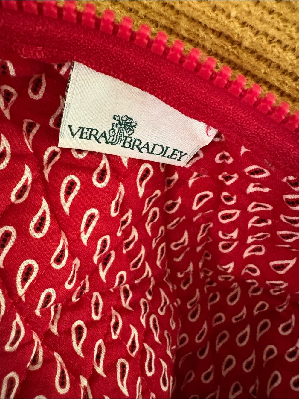 Vera Bradley Red Quilted Floral Tote - Picture 5 of 5